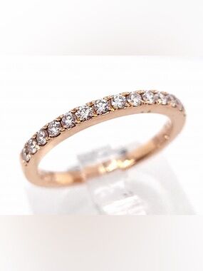 10k Rose Gold Diamond Ring Size 7